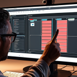 A diverse team of animation professionals, including a director and lead animator, gathered around a large, high-resolution monitor in a modern studio. The screen displays an animated character sequence with visible digital annotations and precise "red lines" indicating areas for adjustment, overlaid within a production tracking software interface (e.g., reminiscent of ShotGrid or Ftrack's review tools). One team member is actively pointing or using a stylus on a tablet connected to the screen, providing detailed, constructive feedback. The atmosphere is collaborative and focused, highlighting transparent feedback loops and creative synergy. Cinematic lighting, photorealistic.