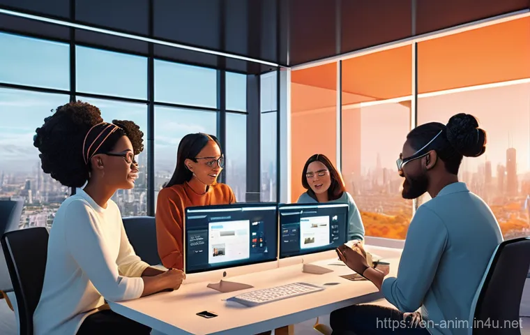 애니메이션 기획사의 장기 프로젝트 관리 - **Prompt:** A highly detailed digital painting of a female animation artist, in her late 20s, focuse...