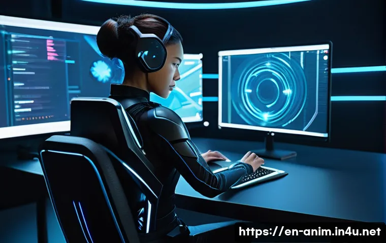 애니메이션 기획사의 실무 중심 강의 준비법 - **AI-Powered Character Design and Virtual Production Workflow:**
    "A highly focused female animat...