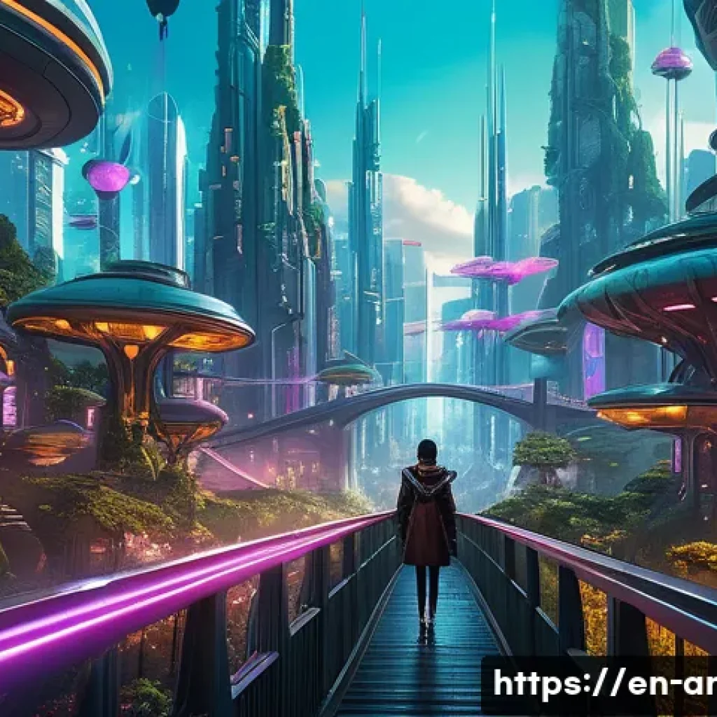 애니메이션 기획사의 도전적 프로젝트 경험 - A richly detailed scene blending sci-fi and classic fairy tale elements: a futuristic cityscape with...