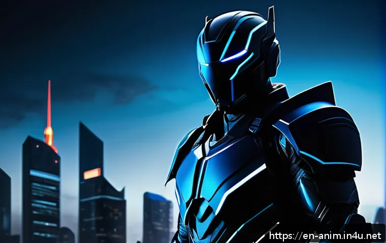애니메이션 기획사의 캐릭터 디자인 가이드 - A dynamic character silhouette of a confident hero standing tall with strong, angular shapes and exa...